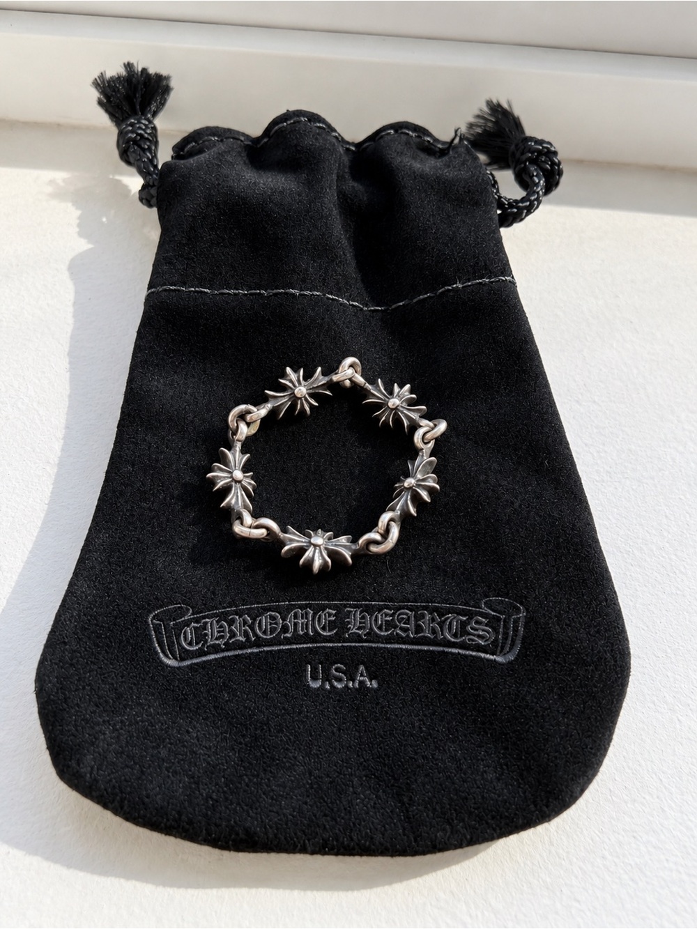 Chrome Hearts Tiny E CH Plus Ring 5 Link Special Order
